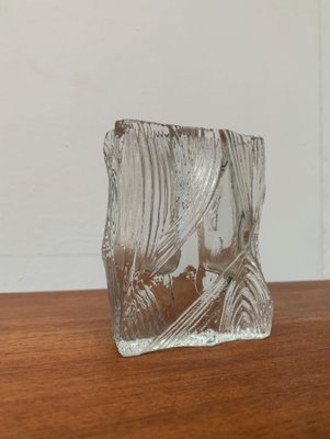 Vintage Glass Block Vase-UAH-1132038