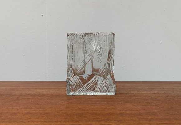 Vintage Glass Block Vase-UAH-1132038