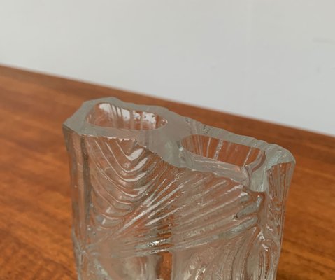 Vintage Glass Block Vase-UAH-1132038