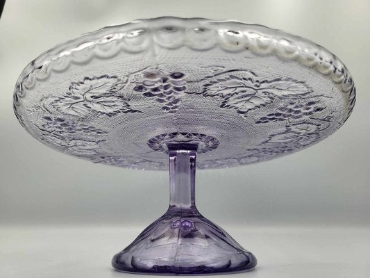 Vintage Glass Cake Platter from New Look, 1970s-CAQ-1368136