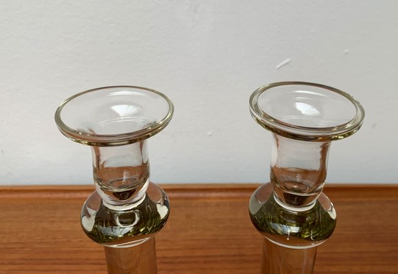 Vintage Glass Candleholder, 1970s, Set of 2-UAH-1377561