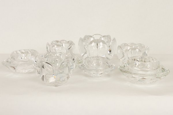 Vintage Glass Candleholders from Holmegaard, 1980s, Set of 8-WIX-685902