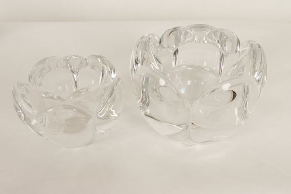 Vintage Glass Candleholders from Holmegaard, 1980s, Set of 8-WIX-685902