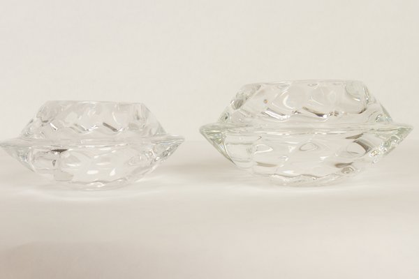 Vintage Glass Candleholders from Holmegaard, 1980s, Set of 8-WIX-685902