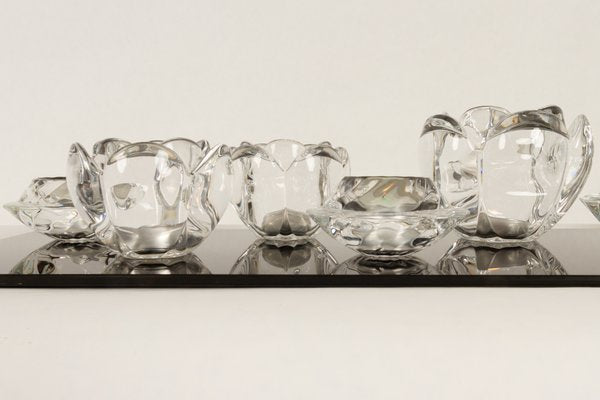 Vintage Glass Candleholders from Holmegaard, 1980s, Set of 8-WIX-685902