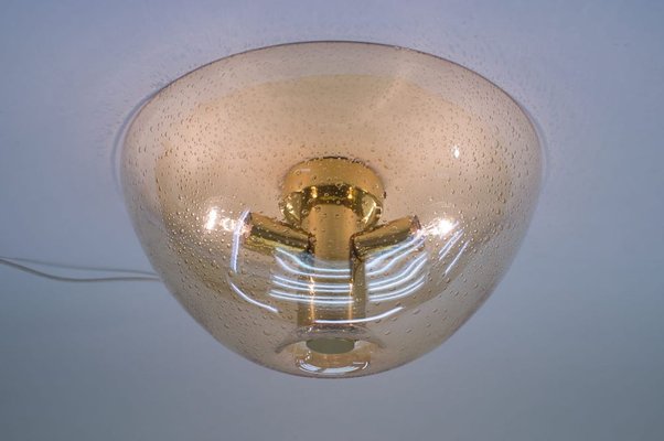 Vintage Glass Ceiling Lamp from WILA, 1970s-KQB-692955