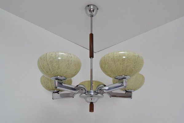 Vintage Glass Chandelier, 1960s-TZ-889235