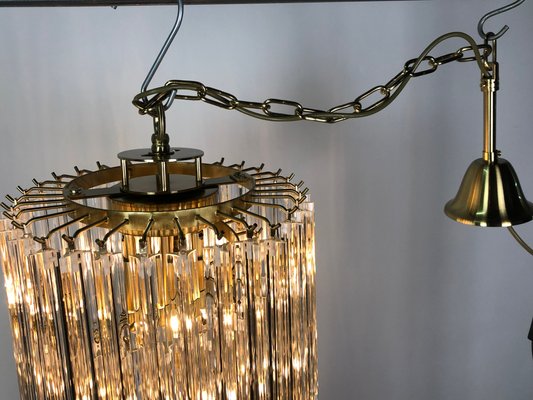 Vintage Glass Crystals Cascade Chandelier in the Style of Paolo Venini, 1980s-RWZ-1181069