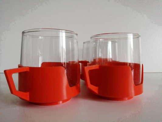 Vintage Glass Cup Set from Simax, Set of 6-ALG-803499