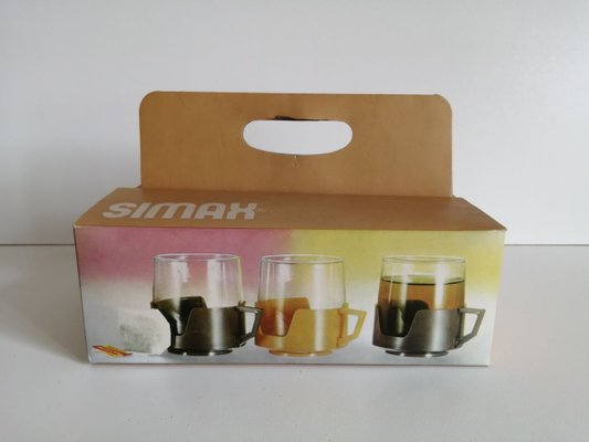 Vintage Glass Cup Set from Simax, Set of 6-ALG-803499