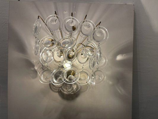 Vintage Glass Disc Sconces, 1960s, Set of 2-JJC-1775278