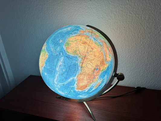 Vintage Glass Earth Globe by Paul Ostergaard 1950s-EBP-1784577