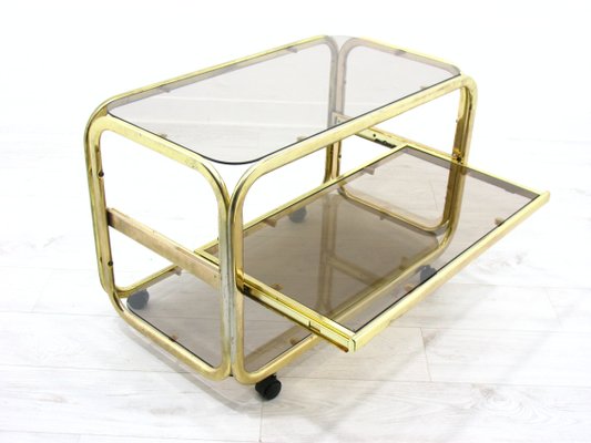 Vintage Glass & Metal Bar Trolley, 1980s-WVA-1142591