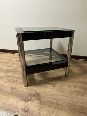 Vintage Glass & Metal Coffee Table, 1930s-JHL-1396965