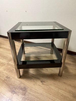 Vintage Glass & Metal Coffee Table, 1930s-JHL-1396965