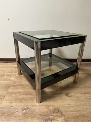 Vintage Glass & Metal Coffee Table, 1930s-JHL-1396965