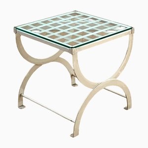 Vintage Glass & Metal Coffee Table-NMC-1453454