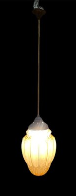 Vintage Glass Pendant Lamp, 1960s-JJC-934733