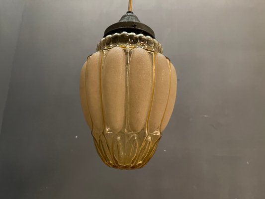 Vintage Glass Pendant Lamp, 1960s-JJC-934733