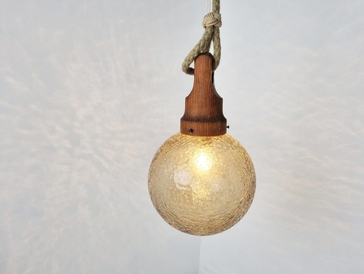 Vintage Glass Pendant Light from Hustadt Leuchten, 1960s-IRH-1313533