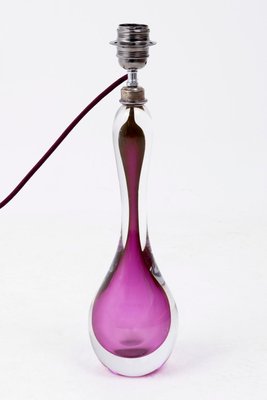 Vintage Glass Table Lamp, 1960s-CEJ-488399