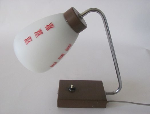 Vintage Glass Table Lamp, Czechoslovakia, 1960s-ZWG-1329107