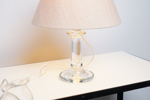 Vintage Glass Table Lamp from Holmegaard, 1960s-CIP-1104662