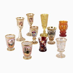 Vintage Glasses in Polychrome, Set of 10-VMM-1373798