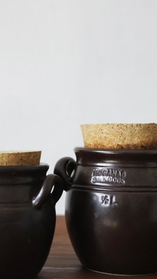 Vintage Glazed Pots by Höganäs Keramik, Set of 3-UMB-1368463