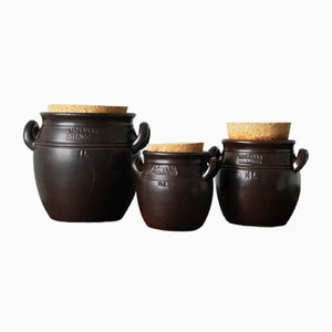 Vintage Glazed Pots by Höganäs Keramik, Set of 3-UMB-1368463