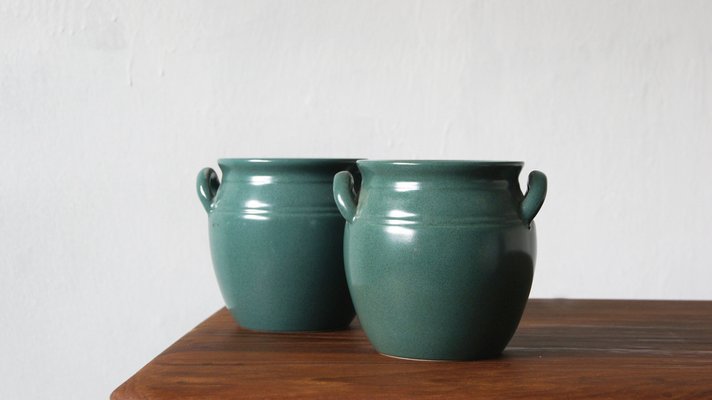 Vintage Glazeds Pot by Höganäs Keramik, Set of 2-UMB-1368442