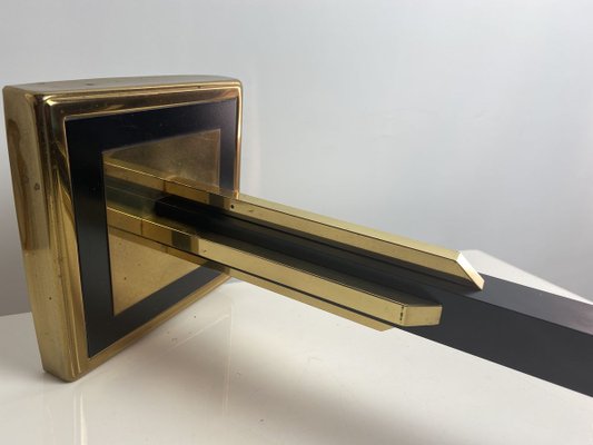 Vintage Gold and Brass Black Table Lamp, 1970s-WZZ-858657