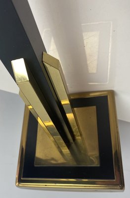 Vintage Gold and Brass Black Table Lamp, 1970s-WZZ-858657