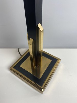 Vintage Gold and Brass Black Table Lamp, 1970s-WZZ-858657