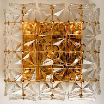 Vintage Gold-Plated Crystal Glass Wall Light by Kinkeldey, 1970s-VDW-2016897