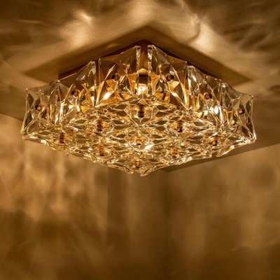 Vintage Gold-Plated Crystal Glass Wall Light by Kinkeldey, 1970s-VDW-2016897