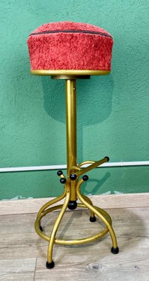 Vintage Gold & Red Bar Stool-ROJ-1317659