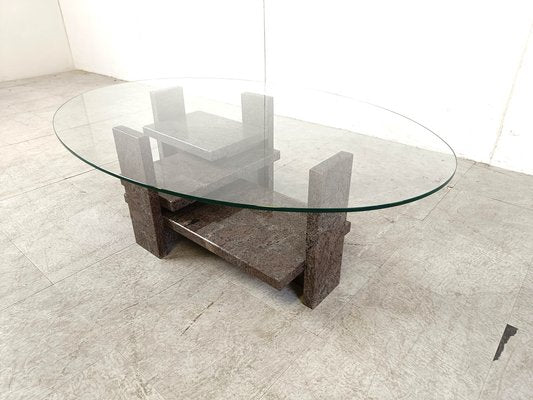 Vintage Granite Coffee Table attributed to Willy Ballez, 1970s-IRH-1741513