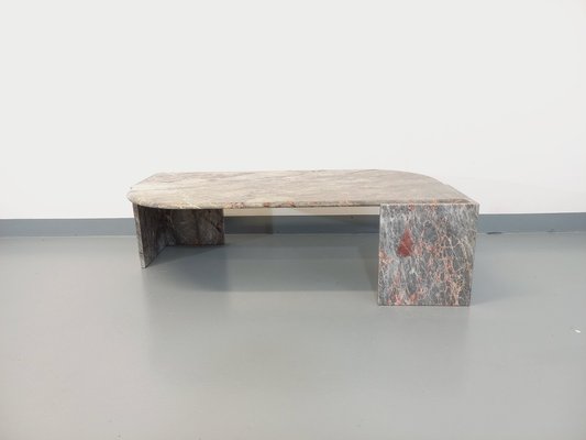 Vintage Gray Marble Coffee Table, 1970s-AHO-1737009