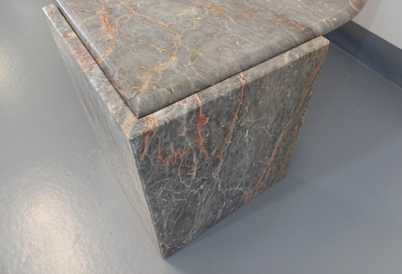 Vintage Gray Marble Coffee Table, 1970s-AHO-1737009