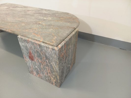 Vintage Gray Marble Coffee Table, 1970s-AHO-1737009