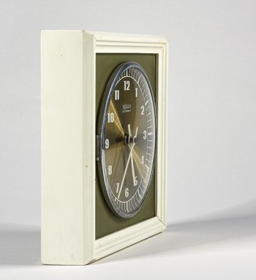 Vintage Green and Gold Watch Clock, 1970s-RAQ-1441254