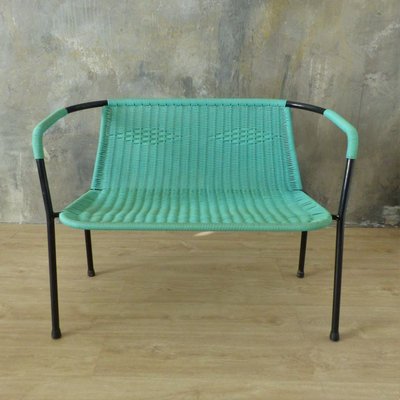 Vintage Green Bench & Chairs, 1960s, Set of 3-WK-748908