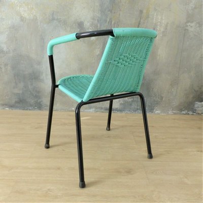 Vintage Green Bench & Chairs, 1960s, Set of 3-WK-748908