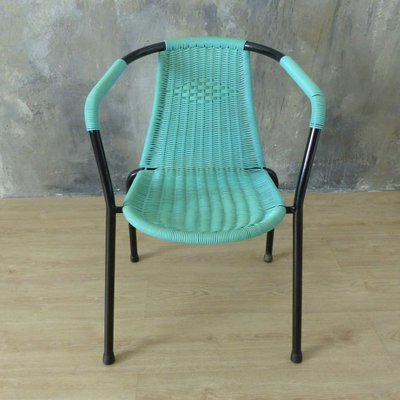 Vintage Green Bench & Chairs, 1960s, Set of 3-WK-748908