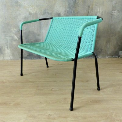 Vintage Green Bench & Chairs, 1960s, Set of 3-WK-748908