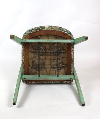 Vintage Green Flower Stools, Set of 2-UJQ-744222