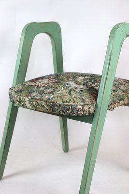 Vintage Green Flower Stools, Set of 2-UJQ-744222