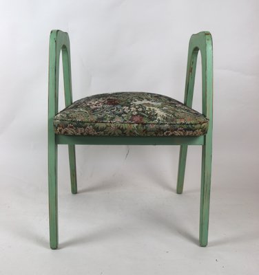 Vintage Green Flower Stools, Set of 2-UJQ-744222