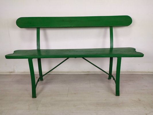 Vintage Green Garden Bench-EAD-1246684